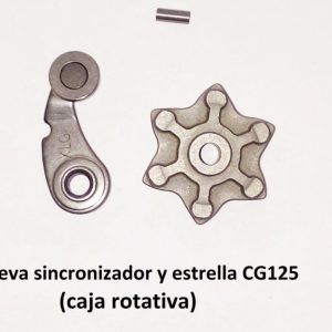 leva sincronizador y estrella CG125 (CAJA ROTATIVA)