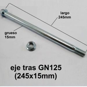 eje tras GN125 (245x15mm)