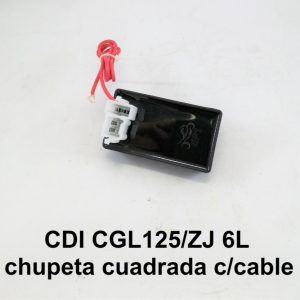 CDI CGL125/ZJ 6L Chupeta cuadrada con cable