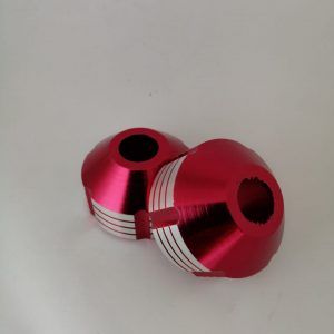 Puntas de alum para eje #2 rojo