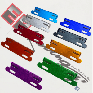 Porta placa aluminio rojo