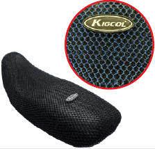Forro asiento hueco grande azul con negro