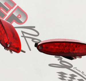 Stop led ovalado ride it c/ luz placa lente rojo