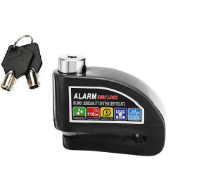 Candado con alarma cromado