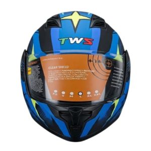 Casco TWS modular WLT-167 Negro / Azul Mate Talla M